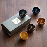 Mino Ware "Autumn Harmony" Tea/sake Cup Set of Five – A Celebration of Seasonal Beauty