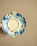 Ru Ware "Fish Playing in the Lotus Pond" Floating Sancai Gaiwan
