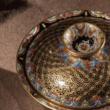 [Heirloom Collections] Imperial Splendor: "Dunhuang Scales" Gaiwan – Tang Dynasty Inspired Falangcai with Gold & Silver from Jingdezhen