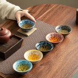Prismatic Kiln-Transmutation Teacup Set | 9-Piece Artisan Tasting Collection