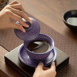 Lapis Lazuli Gemstone Porcelain "Hover" Gaiwan | 170ml Luxury Brewing Bowl