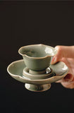 Yue Kiln Celadon Secret-Color Lotus Tea Cup Set
