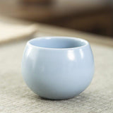 Oriental "Five Great Kilns" Handcrafted Ceramic Rounded Tea Cup Set of 5 – A Legacy of Porcelain Art