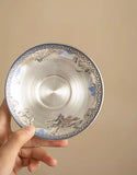 Silvery Mountainscape Gaiwan - A High-End Tea Masterpiece