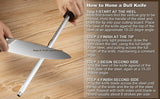 Professional Carbon Steel Black Knife Sharpening Steel, 12 Inch Free Shipping