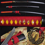 Handmade 41"  Folded Steel Red Handle Tokugawa